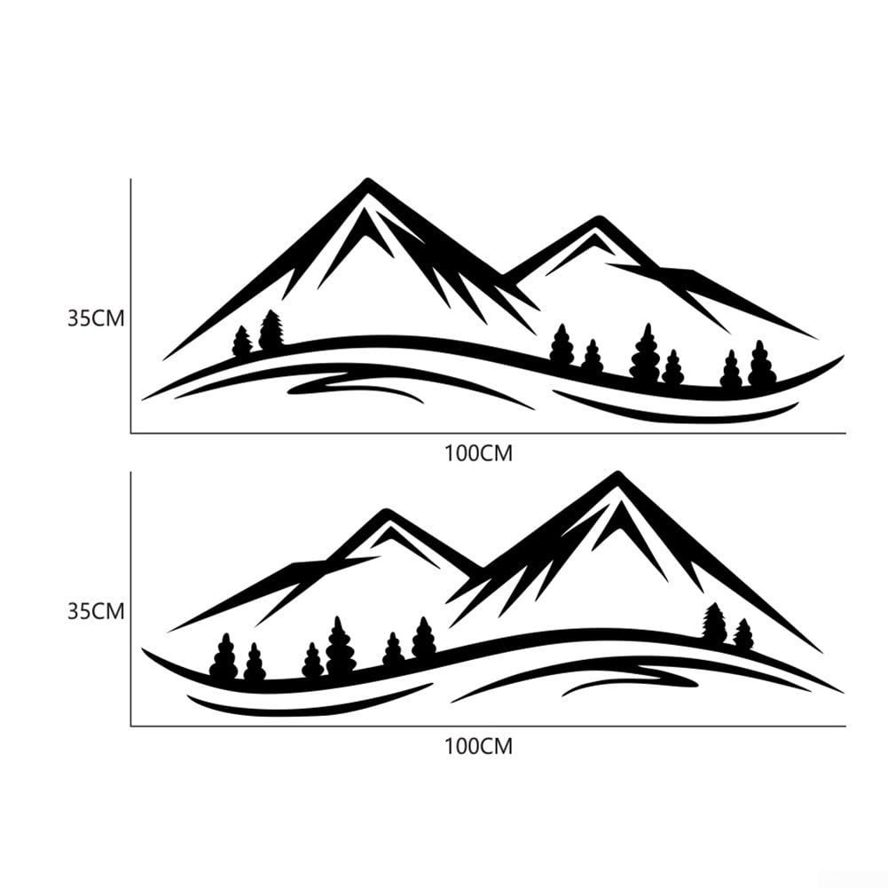 1 paar bergboom auto stickers, waterdichte vinyl auto stickers auto