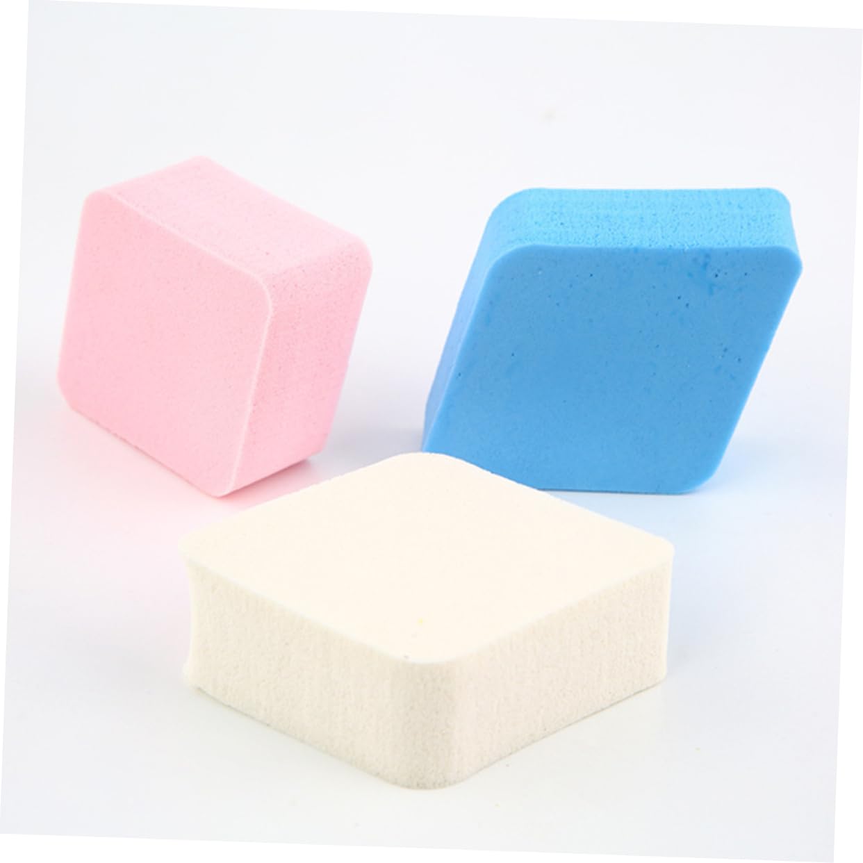 Ipetboom 4Pcs Diamond Powder Puff Soft Make Up Sponge for Blusher Foundation and Concealer Gentle Skin for Application