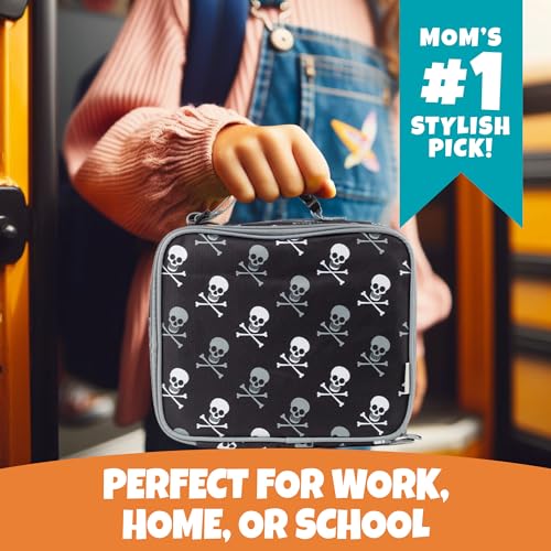 Bentology Insulated Lunch Bag for Kids & Adults- Reusable Thermal Sleeve w Clip on Handle- Easy to Clean Water-Resistant Lunchbox Tote- Mini Cooler Bag for Work School, Picnic, Daycare- Back to School