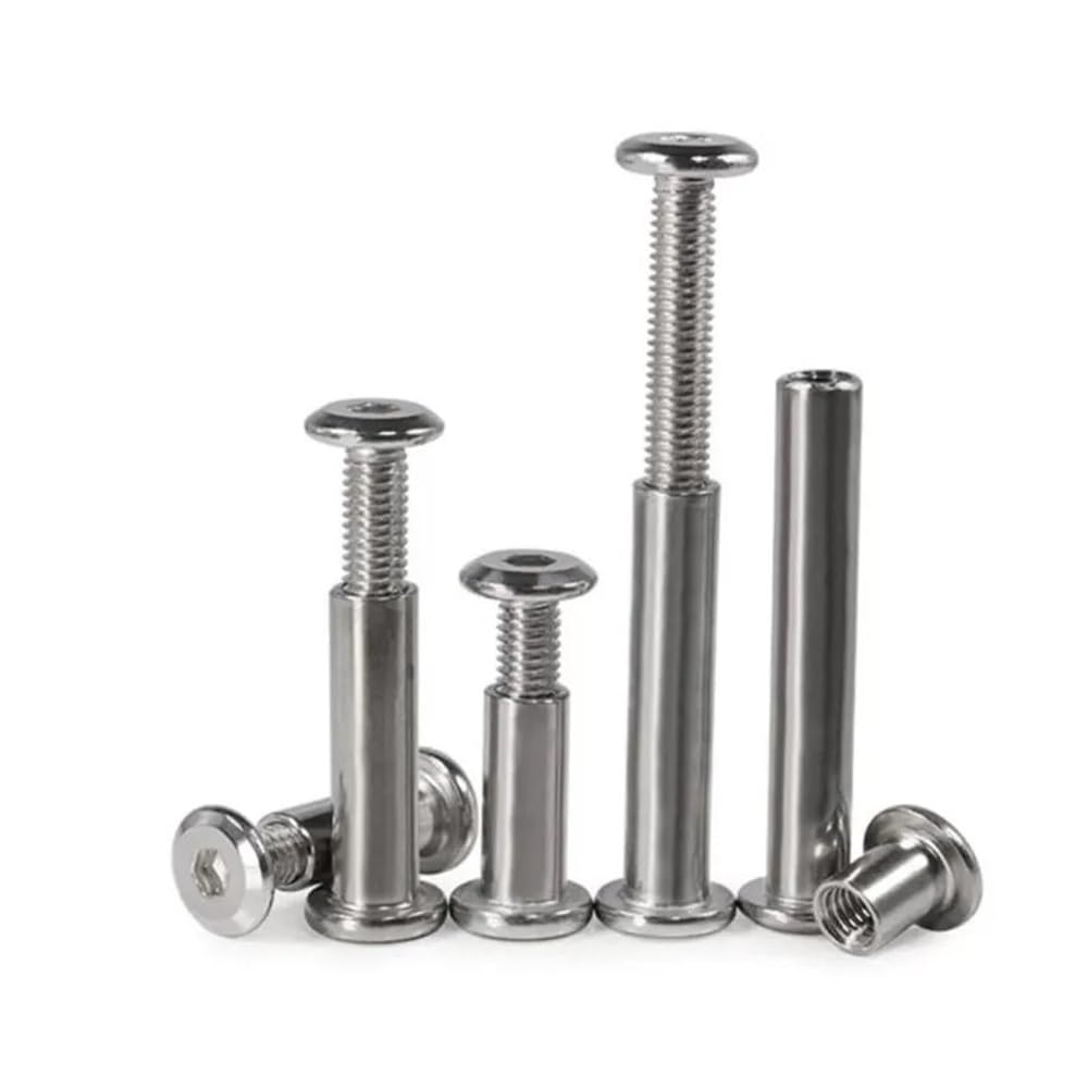 Viti Metalliche 2-10 pz M3 M4 M5 M6 M8 in Acciaio Inox 304 Esagono Incassato Mobili Stecca Vite Dado Combinazione Album Butt Conto Libro Chiodo(OD6(m5) x45mm 5pcs)
