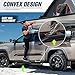 YZONA Running Boards SuperCrew Cab Compatible for 2015-2025 Ford F150 & 2017-2025 Ford F250 F350 Super Duty Crew Cab Side Step, Two Stairs Design Side Bars Nerf Bar (Pickup 4-Door)