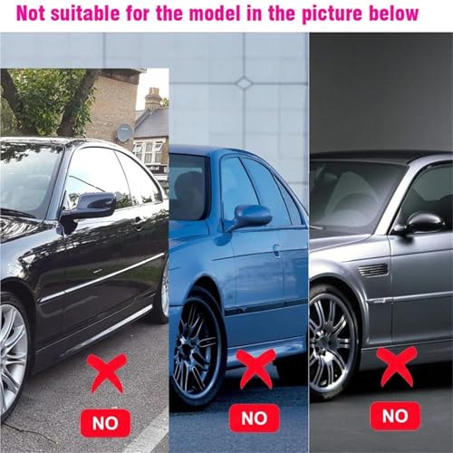 Coques de rétroviseur pour BMW E46 E39 style carbone noir