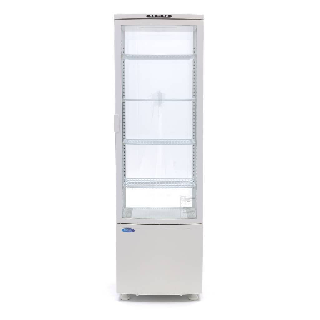 Maxima Gourmet Fridge Display Cabinet 235 L 52 cm White