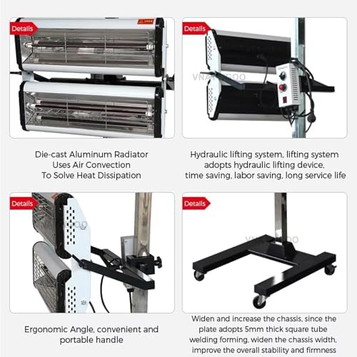 Short Wave Infrared Paint Curing Lamp, 220V Car Heater Light, Fast Curing for Auto Body Paint, Professional Paint Drying Equipment, Efficient Heat for Quick Results