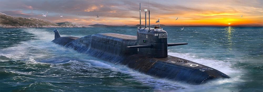 Zvezda 1:350 "Delfin Nuklear-U-Boot Delta IV Kl, Modellbausatz,Plastikbausatz, Bausatz zum Zusammenbauen, detaillierte Nachbildung