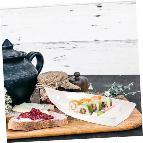 Bandeja japonesa para sushi melamina forma barco miniatura 4