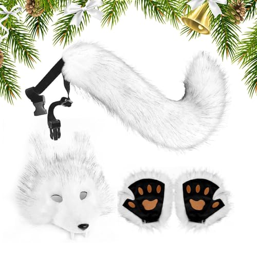 Wolfコスプレ衣装 - ハロウィンフェイクウルフアクセサリー | 女性用アニマルファッション衣装 ロールプレイ舞台公演用 - コスプレカーニバルハロウィンクリスマス舞台演技ロールプレイ仮面舞踏会用