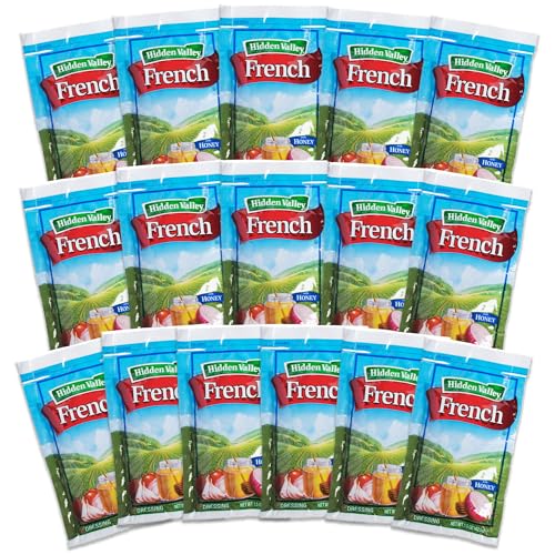 Hidden Valley French Dressing Salad Dressing Packets Bulk 16 Pack of 1.5oz Packets. French Dressing for Salad, French Dressing Packets, Individual Salad Dressings