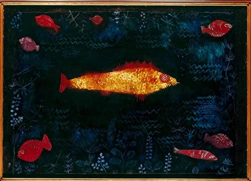 Affiche Toile Le Poisson d'Or de Paul Klee, reproduction d'art moderne en format 60x90cm