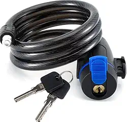 Cadeado Para Moto Bicicleta Bike Capacete Portão Porta Corrente Segurança Antifurto Trava Grossa (ZXCS-ZX01,1)