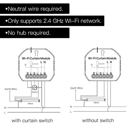 DECDEAL 2 Pcs 90-250 V Módulo de Interruptor de Cortina WiFi APP Controle Remoto Controle de Voz Com