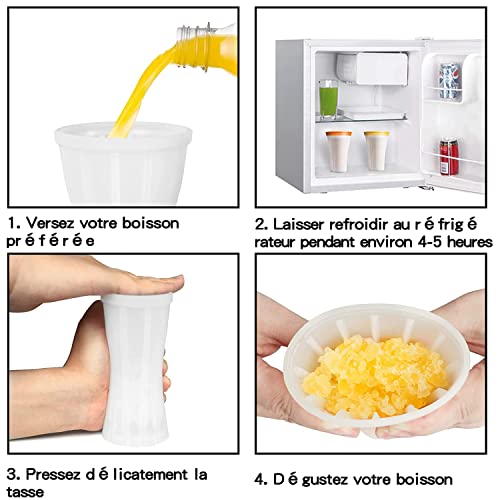 Slushy Maker Magic Slush Eisbecher Squeeze Cup Slush Ice Becher, Quick Frozen Eisformen Smoothies Cup, Freeze Mug Milkshake Smoothie Mug, Homemade Milk Shake Ice Cream Maker (Gelb) – Bild 8