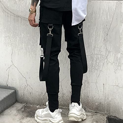XYXIONGMAO Men's Unisex Cargo Harem Pants Functional Tactical Sweatpants Slacks Hip Hop Jogger Techwear Streetwear Overalls3