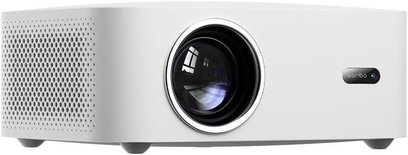 बाजू view of the Wanbo X2 Pro Projector, highlighting the ventilation grilles.