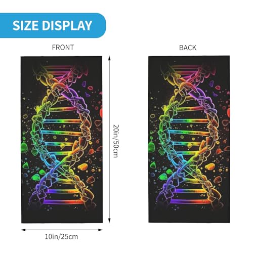 Gargantilla LGBT Pride Gay Rainbow DNA Negra para Mujeres y Hombres, Mascarilla Facial, Pañuelo de Cuello, Balaclava para Motocicleta, Ciclismo, Esquí, Fiesta miniatura 3