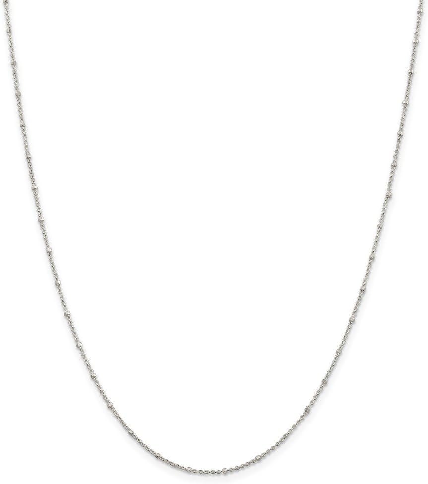 Solid 925 Sterling Silver 1.25mm Rolo with Beads