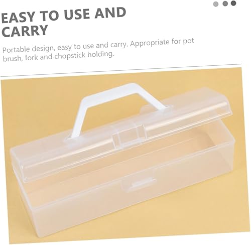 Miniatura 7 de VILLCASE 4 cajas de almacenamiento portátil, contenedor de almacenamiento de fideos, contenedor de almacenamiento Utencil con tapas, recipiente de