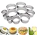 Produktbild Runde Keks-Ausstecher Set of 11-Qualität Circle Ausstechformen  Nistkasten Edelstahl Ring COOKIE Schneid-Set Formen für Mousse, Teig, Schokolade, Fondant, Donut und Muffins, inkl. Aufbewahrung
