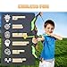 Kmuxilal Kids Bow and Arrow Set with LED Flash Lights, 10 Suction Cup Arrows, Quiver and Fluorescence Standing Target-Perfect Indoor and Outdoor Archery Set Toy Gift for Boys and Girls Ages 4-12
