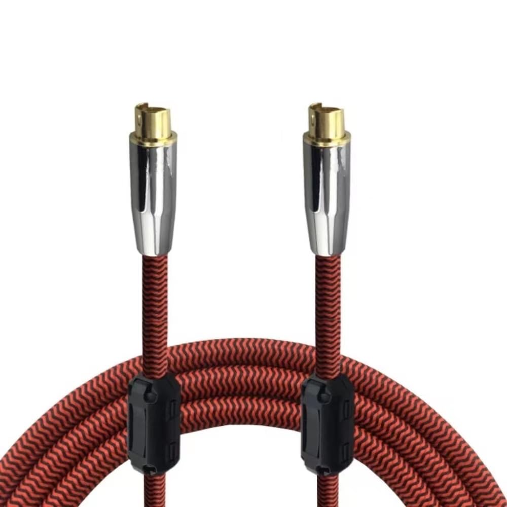 Blindaje de cable Premium de S-Video a S-Video for decodificador de TV, monitores de proyector de DVD, cable S Video OFC de 4 pines M/M 1M 2M 3M 5M 8M 10M (Color : Red, Size : 75cm)