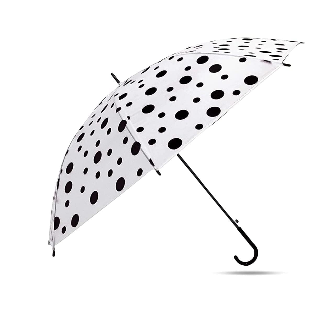 Transparent Polka Dot Umbrella for Women and Children, Windproof with Long Handle, Bubble Dome Design, Plastic Frame-image-49