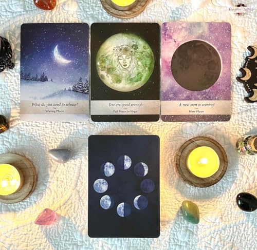 Image of Moonology Oracle Tarot Card Game A 78-Card Tarot Deck - Among Most Popular English Oracle Universal Old-Fashioned Divination Future Game Card Set, God Fate Prediction Cards (Moonology Oracle)