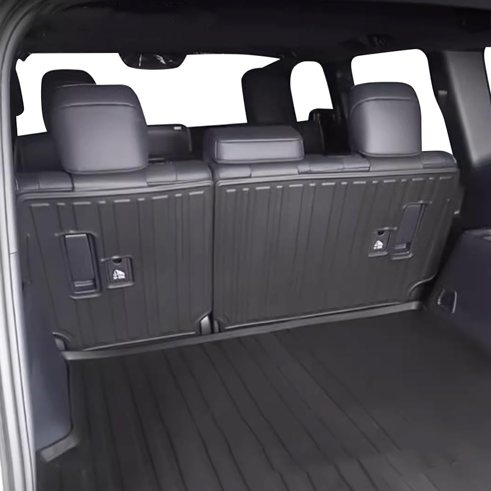 Rear Seat Back Protector Pad for 2024-2025 2026 Toyota Land Cruiser 250 & 1958 Prado LC250 Rear Seat Backrest Pad Tailgate Kick Plate Interior Modification Accessory (for Five Seats Only)