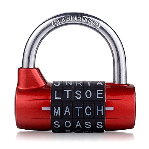 Preisvergleich Produktbild Gym Locker Lock,5-Buchstaben-Kombinationsschloss Passwort Stabiles Sicherheitsschloss
