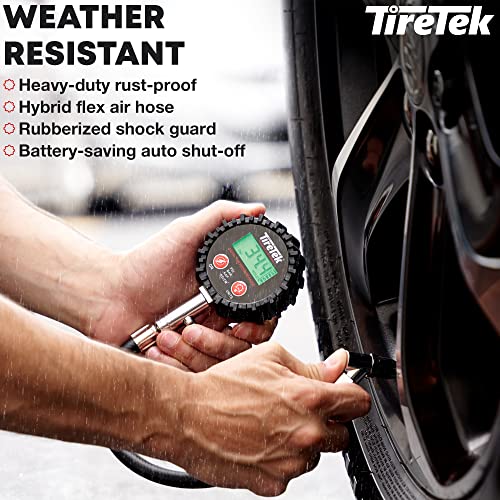 Digital Tire Pressure Gauge (0-200 Psi) - Heavy Duty Tire Gauge (Stainless Steel) - Motcertified Ansi - Easy To Read - Air Gauge Tire Pressure - Bike And Motorcycle Tire Pressure Gauge #TOP4