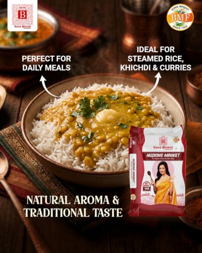 Image of Sona Bharat Husking Miniket Rice 10kg | Premium Silky Sortex Grains | Soft & Fluffy Daily Use | Clean & Uniform | High Quality Everyday Rice | Ideal for Home Cooking