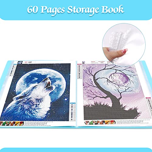 SPOKKI Diamond Painting Pictures Album, A3 Diamond Painting Folder for Storage Diamond Painting Pictures with 60 Sheets - Image 4