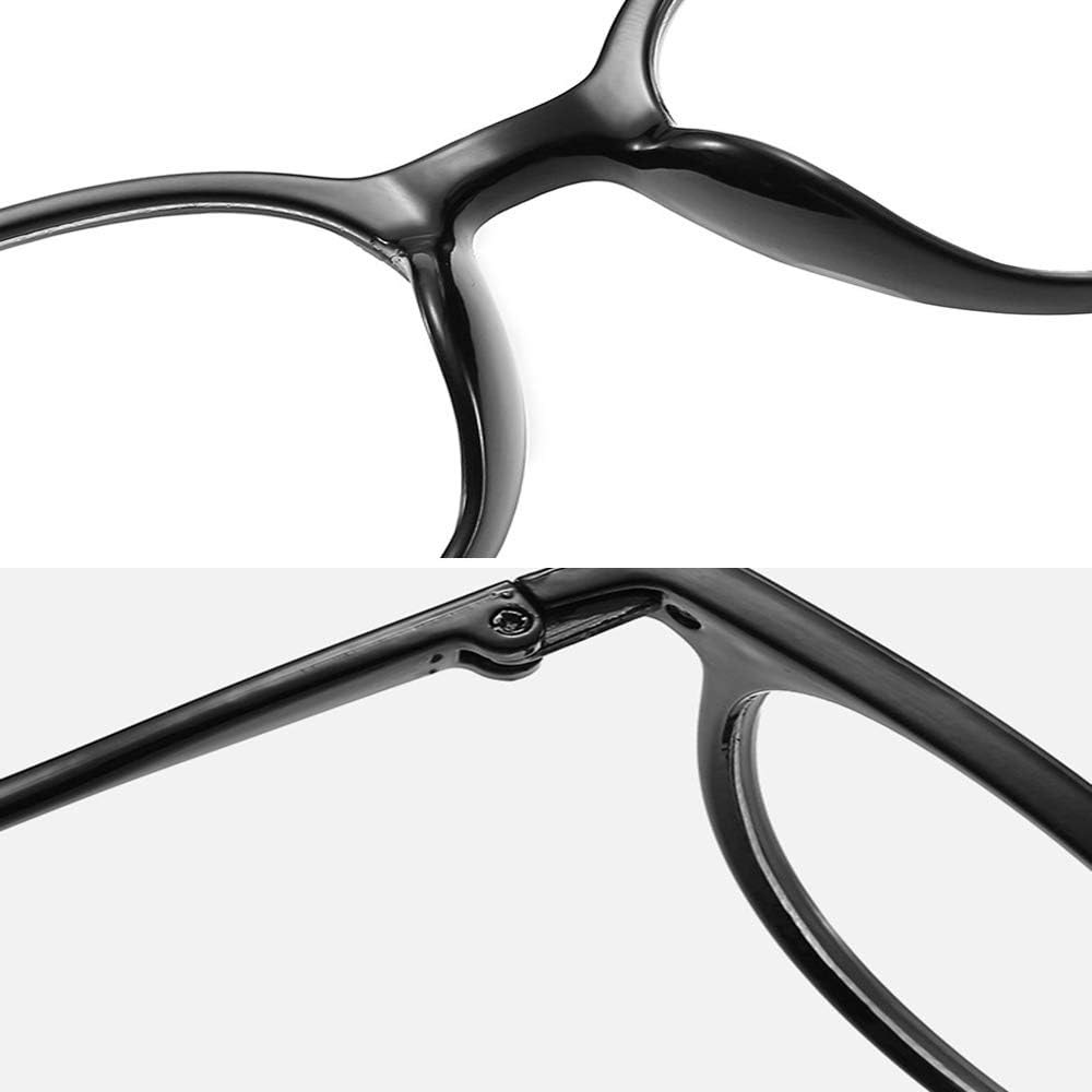 GEMSeven Vintage Brille TR90 - Transparente Runde Optik Für Myopie