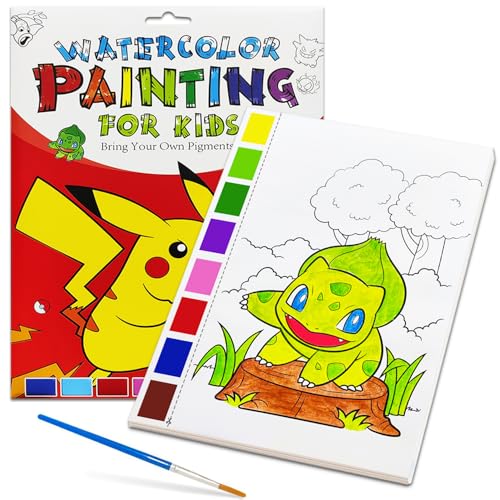 YXOTJHS Watercolor Coloring Book, Paint with Water Books for Kids - Mess Free Coloring for Toddlers, Magic Paint Set - Arts and Crafts for Girls Ages 4-8 - Travel, Stocking Stuffers