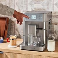 KitchenAid Kaffeevollautomat Maschine I KF6 I Heißgetränke von Espresso bis Cappuccino I mit 15 voreingestellten Getränken, automatischem Aufschäumen und Erwärmen von Milch (Edelstahl) – Ansicht 3
