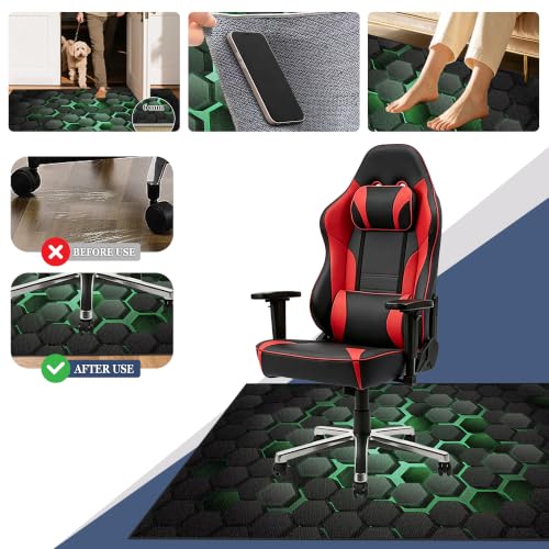Tapis de jeu pour chambre protégeant le sol des chaises de bureau - 5