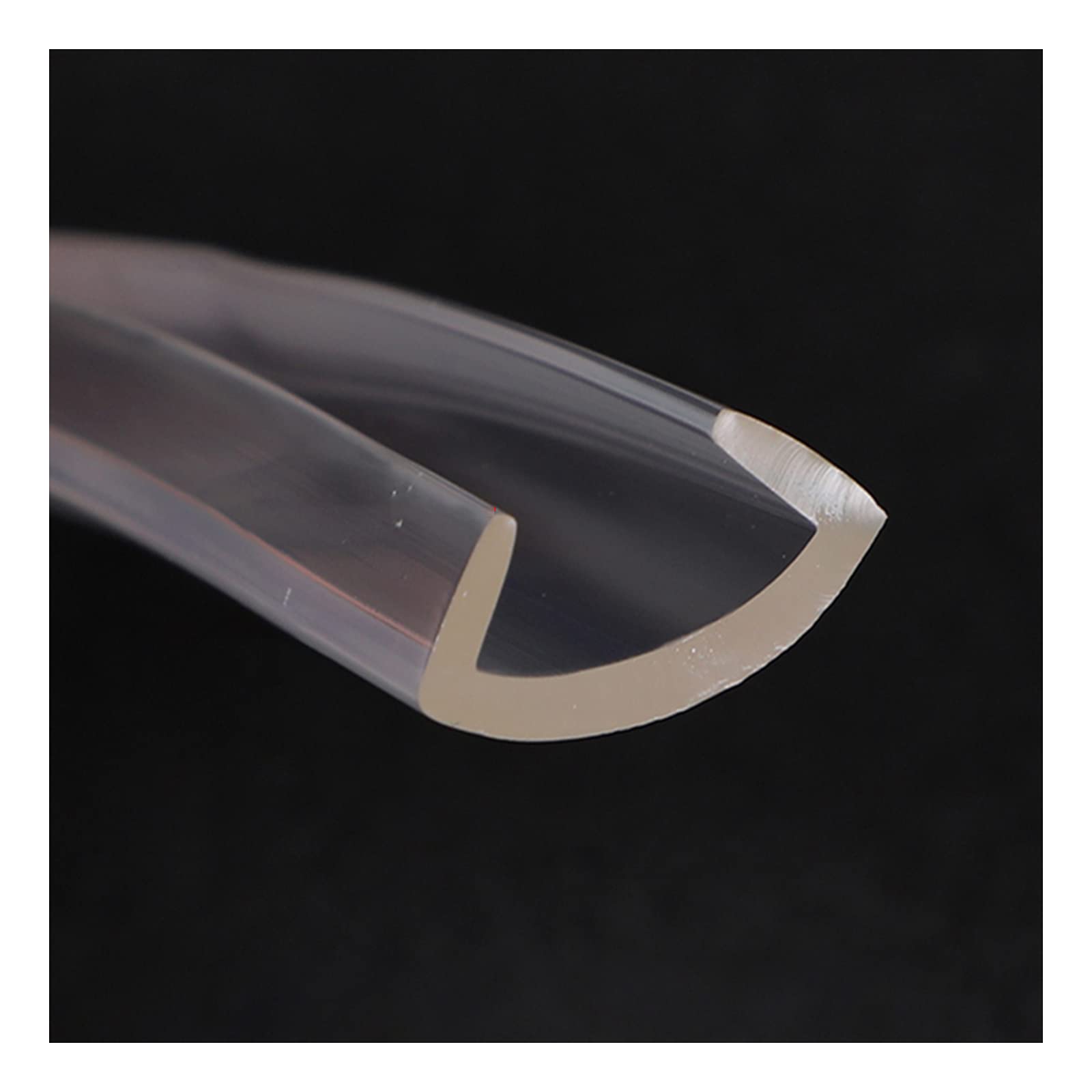Striscia protettiva trasparente per bordi, canale a U in plastica, guarnizione in gomma può essere utilizzata su bordi metallici, trasparente, lunga 5 metri (25 mm x 15 mm)
