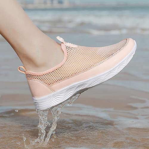 Zapatillas caminar mujer con malla transpirable de color sólido para verano 5