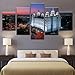 Produktbild Leinwand Wandkunst 5 Stück Leinwand Gemälde Tempellandschaft Von Salt Lake City 5 Stück Modern Leinwand Kunstwerk Bilder Gemälde Auf Leinwand Wandkunst Für Wohnzimmer Home Decor Festival Geschenk 150