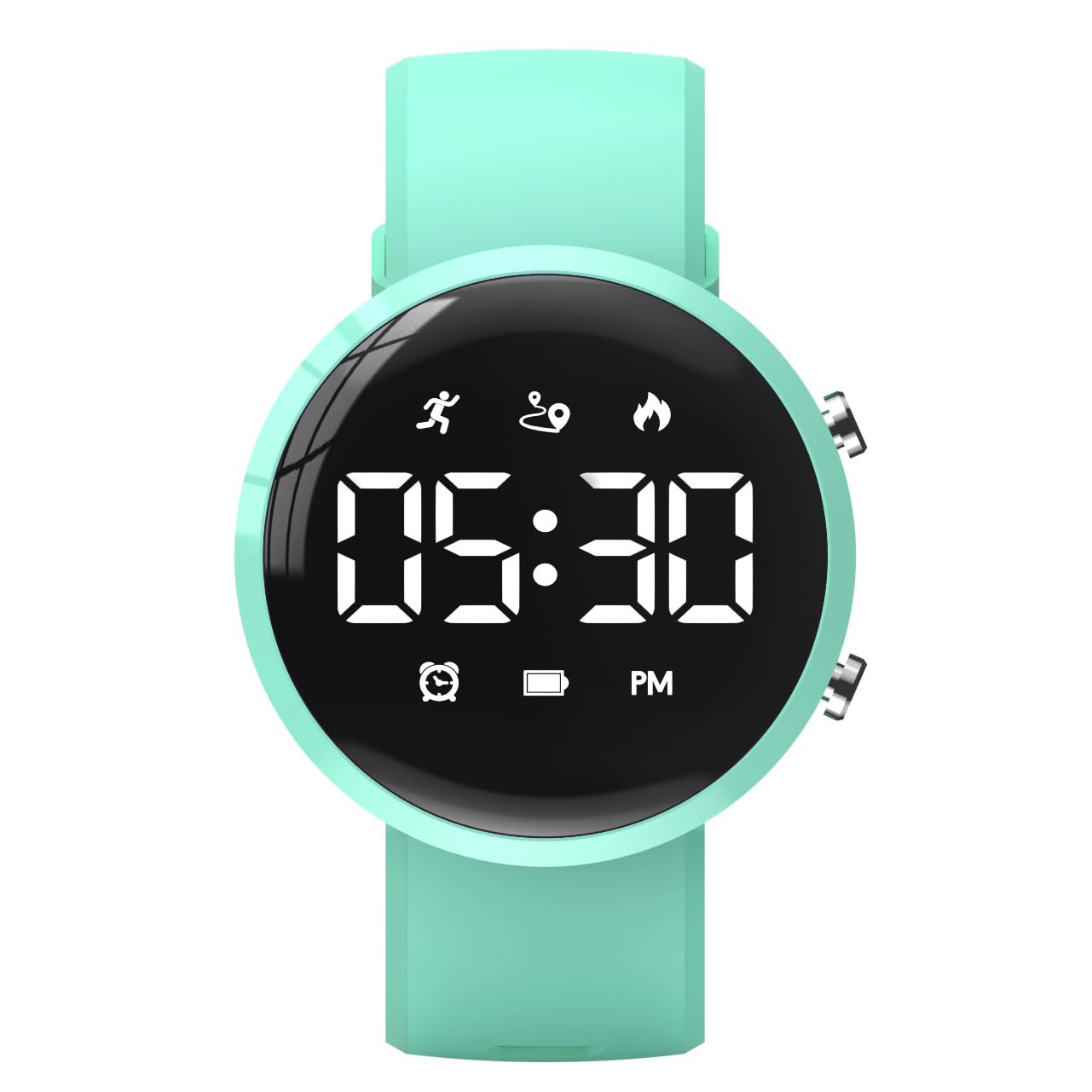 Focwony Kids Fitness Tracker Watch, Digital Steps Counter, Boys Girls Waterproof Wristwatch with Step Counting/Distance/Calories/Stopwatch/Alarm Clock, Great Xmas Gift for Children Teens (Green)
