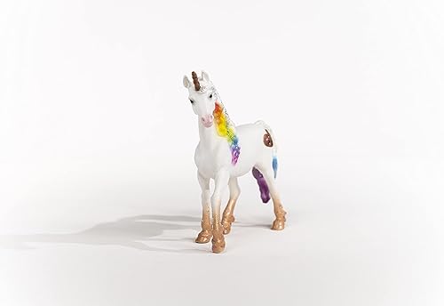 Miniatura 3 de Schleich bayala - Figura mítica de yegua de unicornio arcoíris con detalles decorativos brillantes y cuerno en espiral brillante, juguete divertido