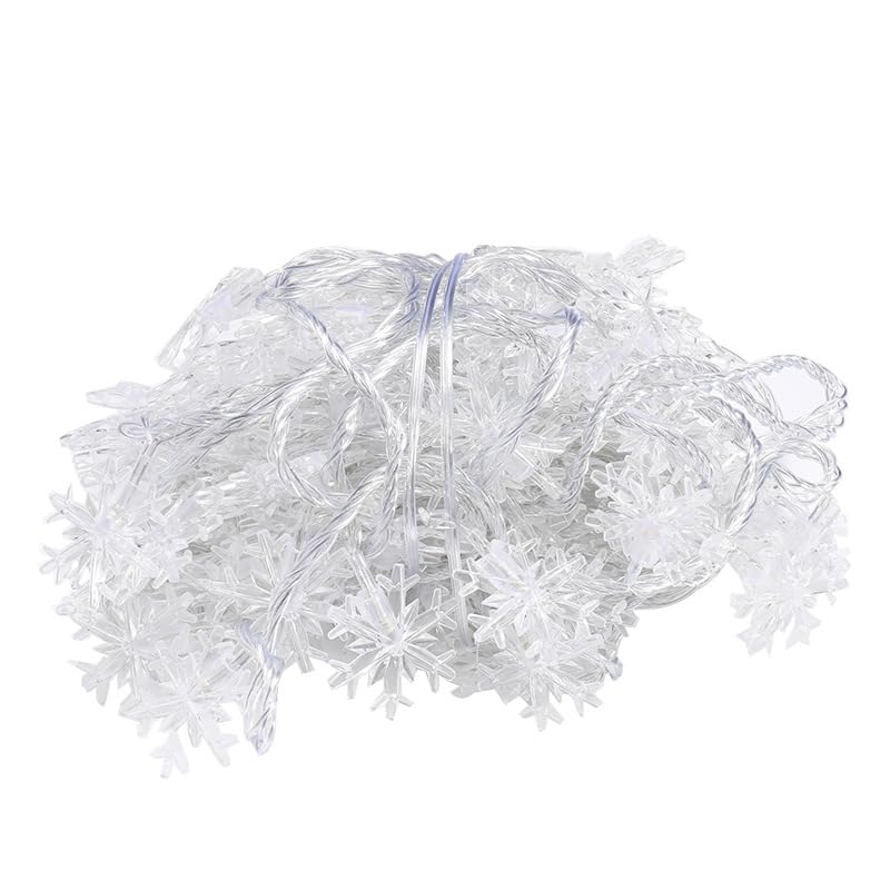 20/40/80 luces copo de nieve LED cadena de luces luces de hadas luces LED batería/USB alimentado guirnalda decoraciones de Navidad de Año Nuevo