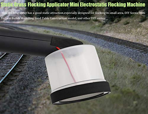 Static Grass Flocking Applicator，Mini Electrostatic Flocking Machine，Portable Abs Flocking Machine For Diy Scenic Mini Terrain Builds Modelling Sand Table Train Wargames Model Railroad Diorama Scale #TOP4