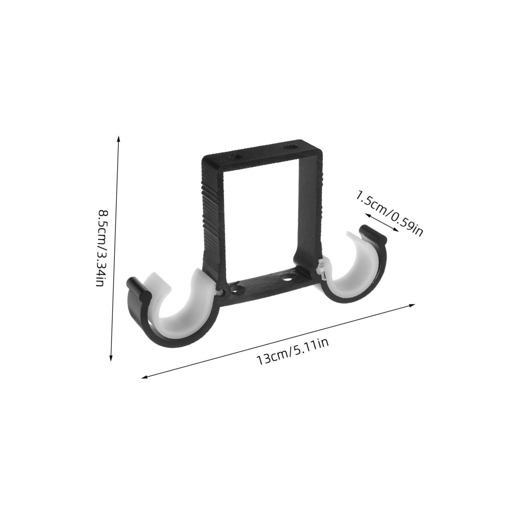 Cabilock 2pcs Dual Curtain Rod Holder Aluminum Alloy Ceiling Track Mount Bracket for Stylish Drapery Modern Homes Offices User Friendly Installation Sturdy Wear Resistant Design