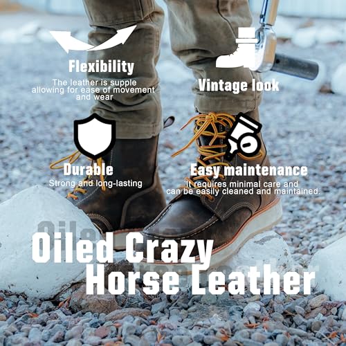 ROCKROOSTER Mantua - 8 inch Comfortable, Anti-fatigue Soft toe Rubber Outsole Work Boots for Men SAP3083