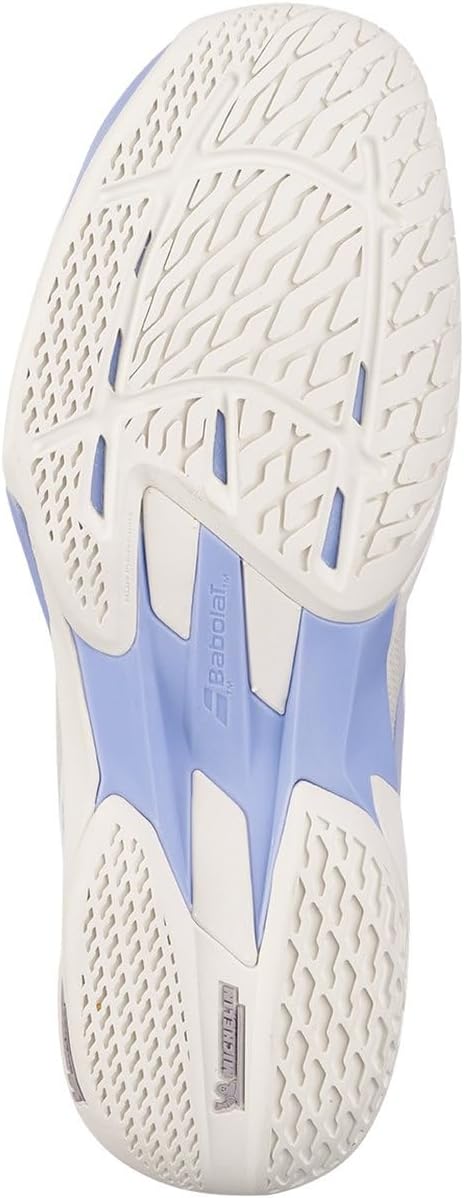 Babolat Women's Jet Mach 4 All Court Tennis Shoes, Cream/Lavender (Women's US Size 6.5)