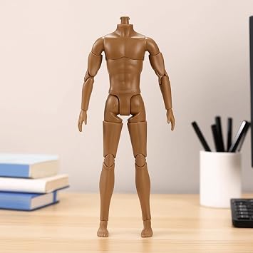 1/6 Scale Action Figures Body Strong Muscle Male Model, Movable Multi-Joints Action Figure(Normal Skin)