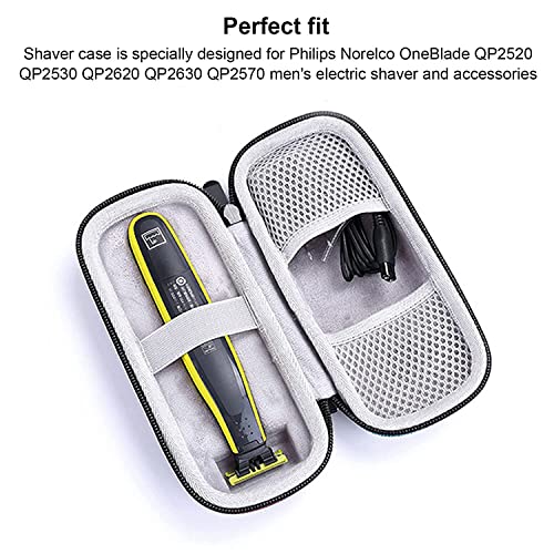 Image of M.G.R.J Portable Carrying Case Cover for Philips Norelco Oneblade Hybrid Electric Trimmer and Shaver QP2520 /70 QP2520 /90 QP2630 /70 Electric Razor Organizer Shaver Storage Bag (Black)