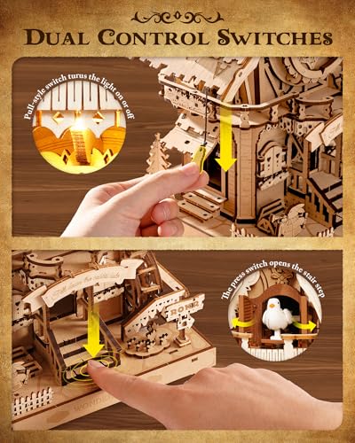 image for ROKR 3D Wooden Puzzles for Adults,Wooden Cuckoo Clock Model kit,435 Pi