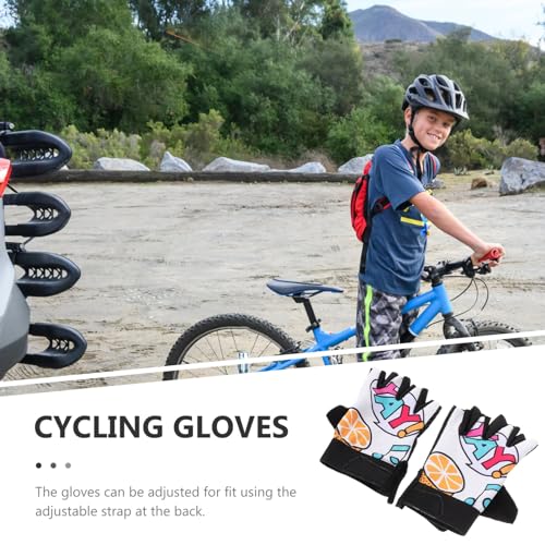 GALPADA 4 Pares Crianças Luvas De Ciclismo Meio Dedo Luvas De Bicicleta Antiderrapante Luvas Esporti