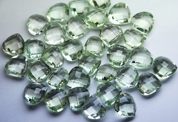 Améthyste verte AAA coeurs facettés 12mm pour bijoux d'exception